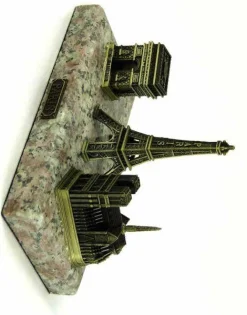 3 monuments de Paris 3D sur Marbre