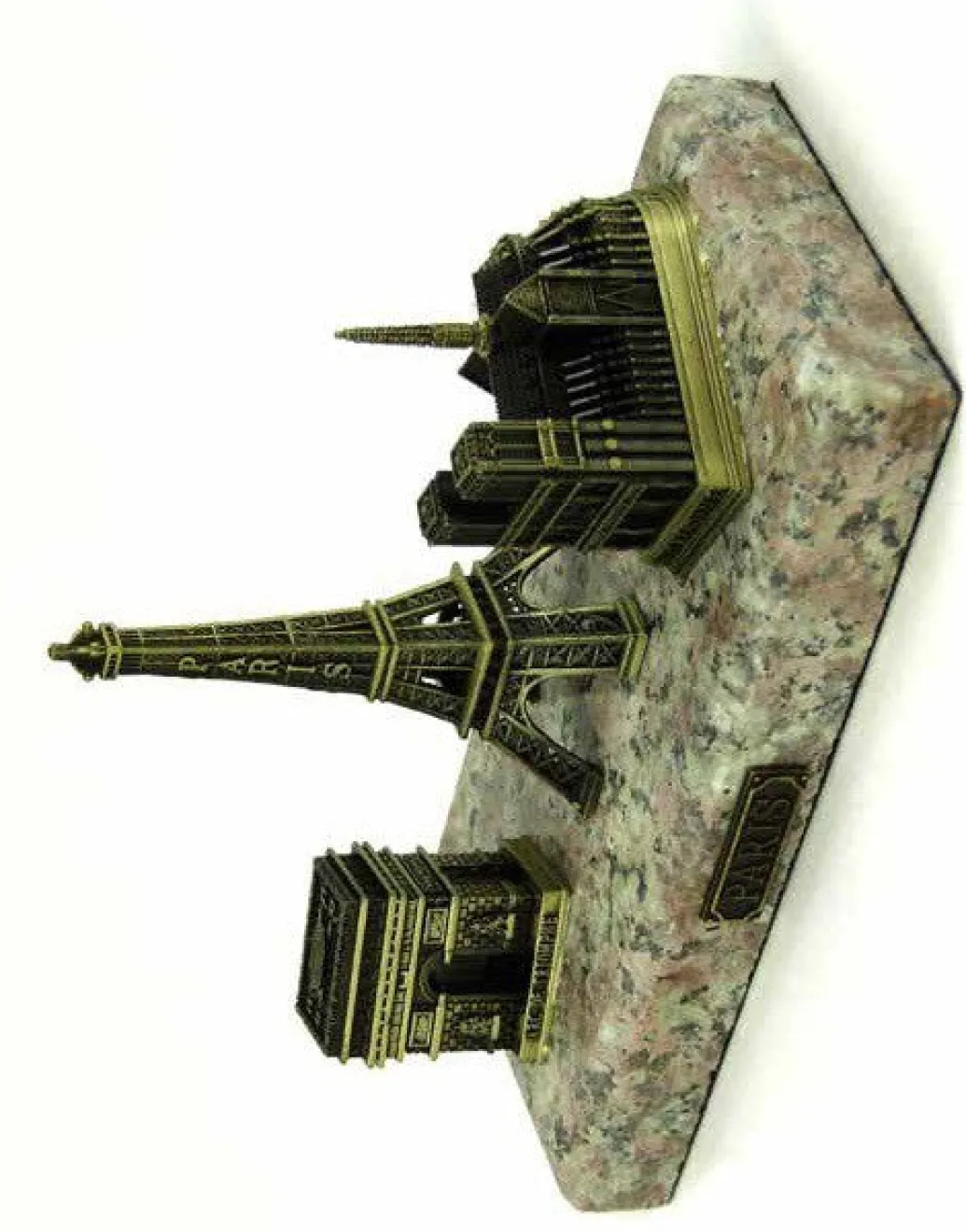 3 monuments de Paris 3D sur Marbre