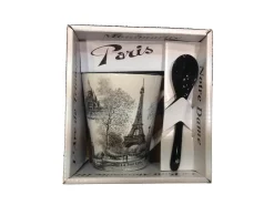 Mug souvenir de Paris noir et blanc