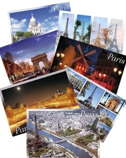 Pack de 10 cartes postales souvenir de Paris