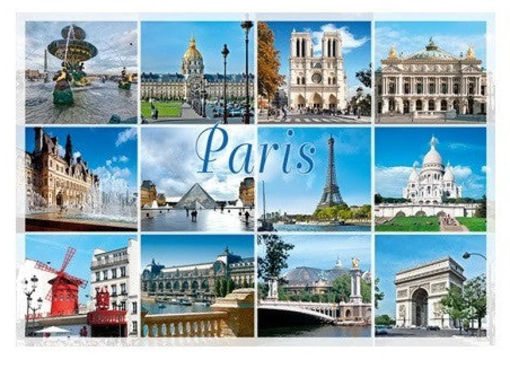 Pack de 10 cartes postales souvenir de Paris