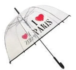 Parapluie "I love Paris" Transparent