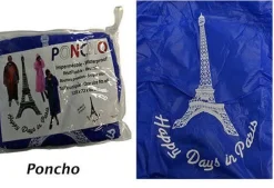 Poncho pluie Tour Eiffel "Happy Days in Paris"