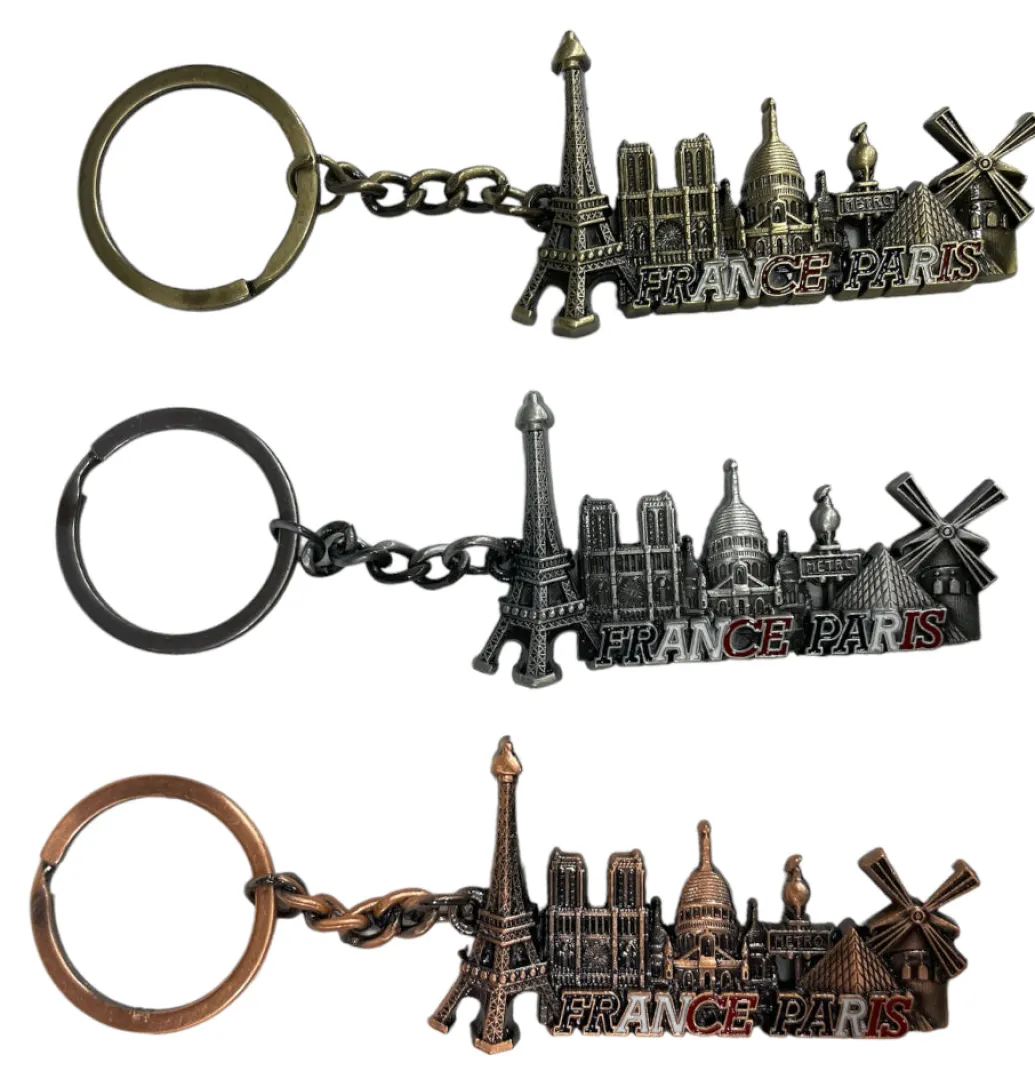 Porte clé monuments de Paris en relief