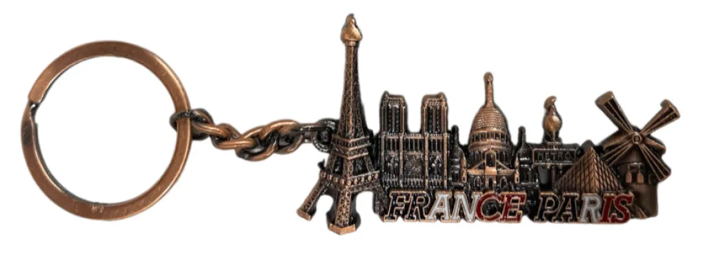 Porte clé monuments de Paris en relief