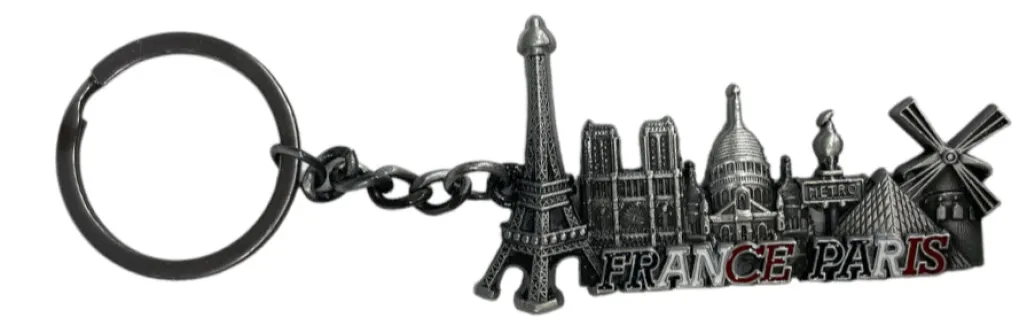 Porte clé monuments de Paris en relief