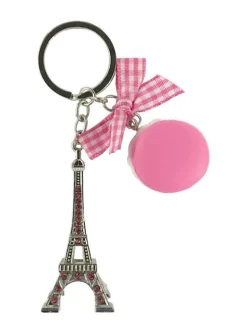 Porte clés Tour Eiffel macaron noeuds