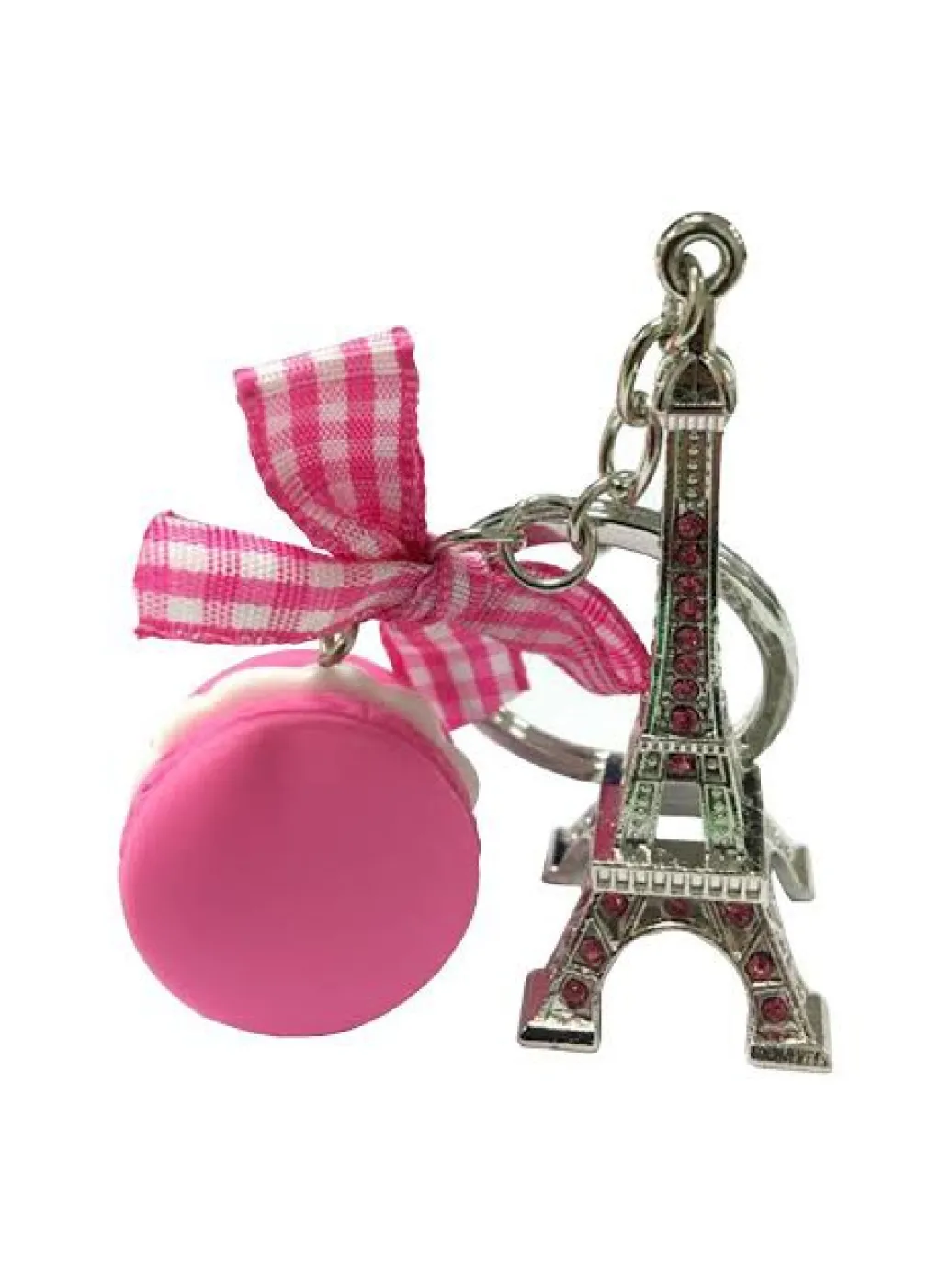 Porte clés Tour Eiffel macaron noeuds