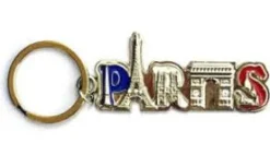 Porte-clés Paris métal tricolore