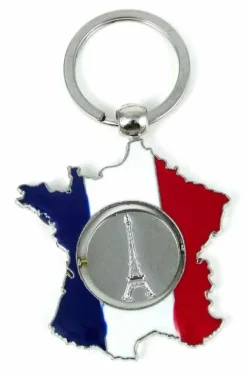 Porte-clés "Carte de France TOUR EIFFEL"