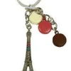 Porte-clés Tour Eiffel 3 macarons de Paris