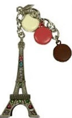 Porte-clés Tour Eiffel 3 macarons de Paris
