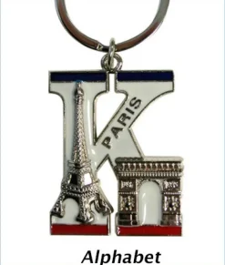 Porte-clés tour Eiffel Arc de triomphe alphabet