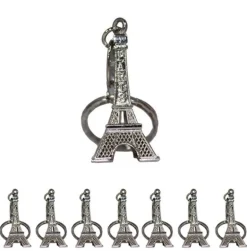 Porte-clés tour Eiffel argenté