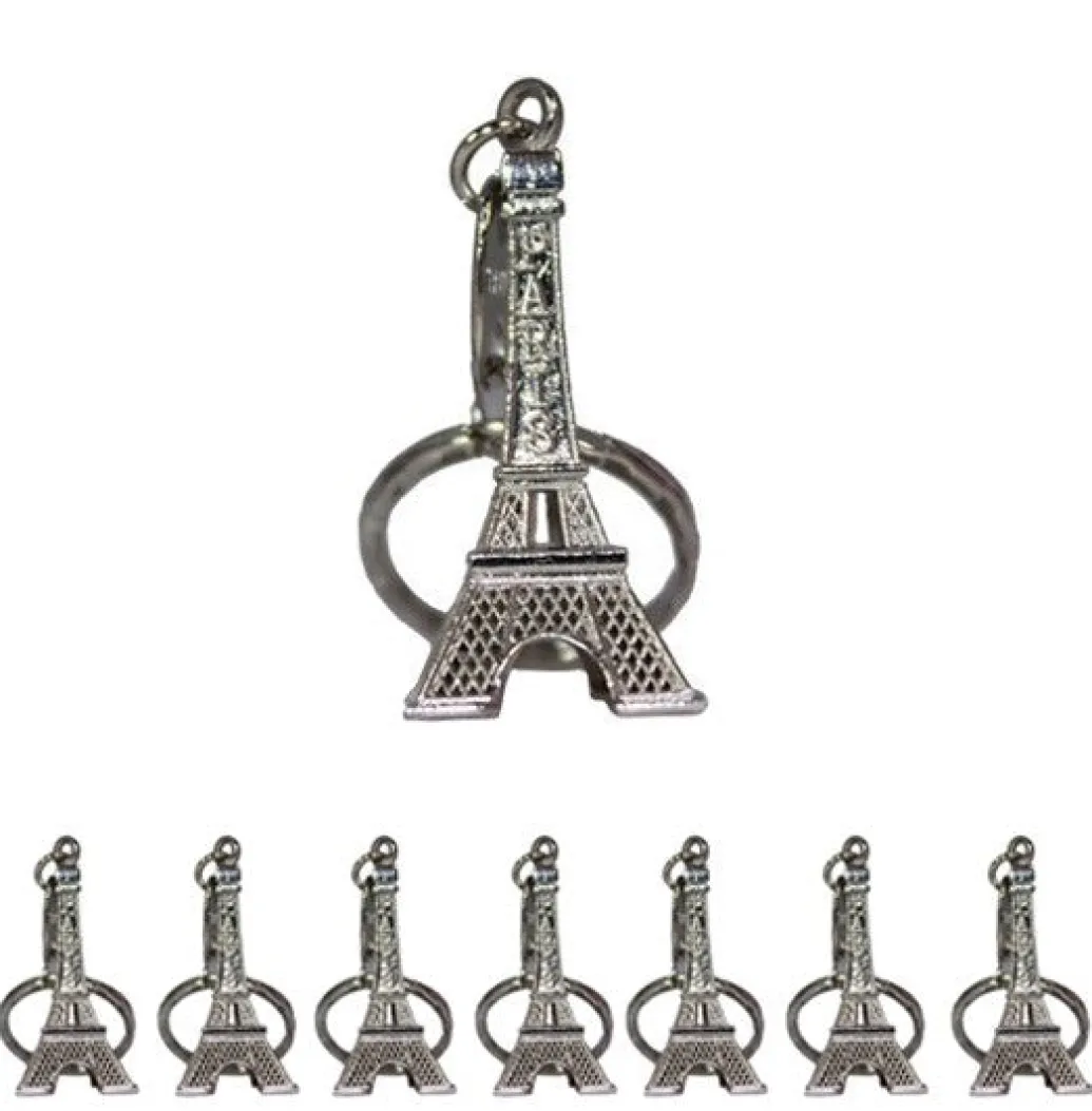 Porte-clés tour Eiffel argenté
