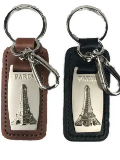 Porte-clés Tour Eiffel luxe noir ou marron