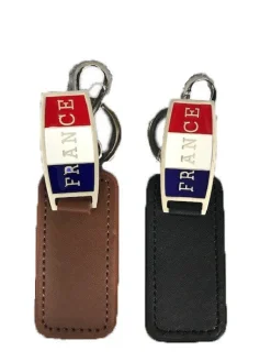 Porte-clés Tour Eiffel luxe noir ou marron