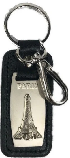 Porte-clés Tour Eiffel luxe noir ou marron