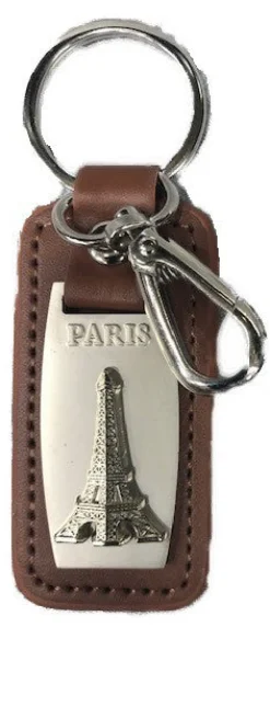 Porte-clés Tour Eiffel luxe noir ou marron