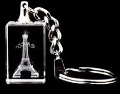 Porte-clés Tour Eiffel Paris cristal
