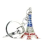 Porte-clés Tour Eiffel strass tricolor