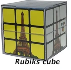 Rubik's cube original Tour Eiffel en couleur