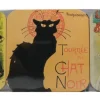 6 sous verres Chat Noir