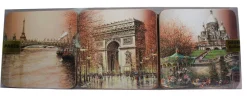 6 sous verres Paris marron