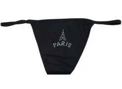 String à strass noir