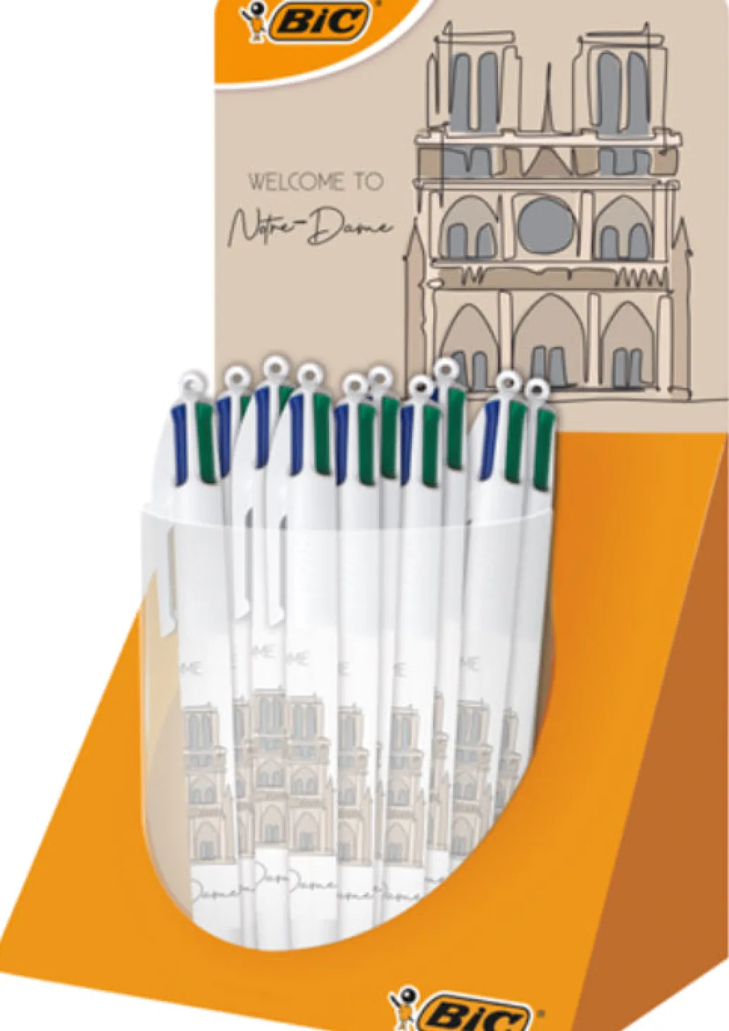 Stylo Notre Dame de Paris Bic 4 couleurs