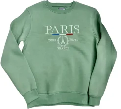 Sweat-Shirt Paris France Vert