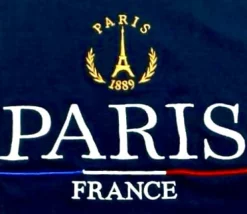 T shirt Paris France Brodé