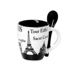 Tasse à café Tour Eiffel "SKYLINE" blanche
