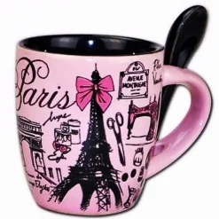 Tasse souvenir de Paris Tour Eiffel rose