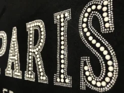 Tee shirt Femme Paris strass et perles
