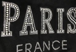 Tee shirt Femme Paris strass et perles