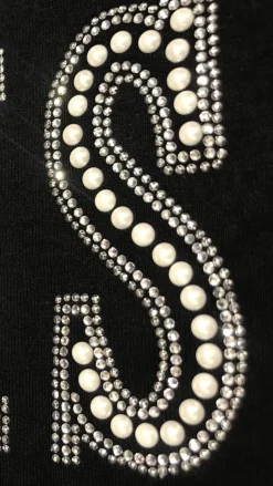 Tee shirt Femme Paris strass et perles