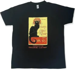 tee shirt la tournée du chat Noir