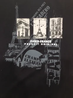 Tee shirt Monuments de Paris France original Noir