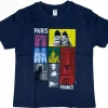 Tee shirt Paris France marine