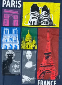 Tee shirt Paris France marine
