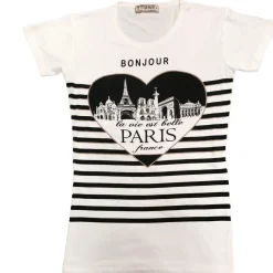 Tee shirt Paris France " BONJOUR La vie est belle "
