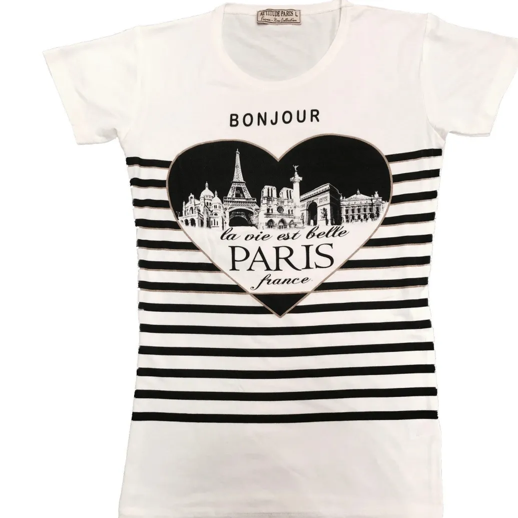 Tee shirt Paris France " BONJOUR La vie est belle "