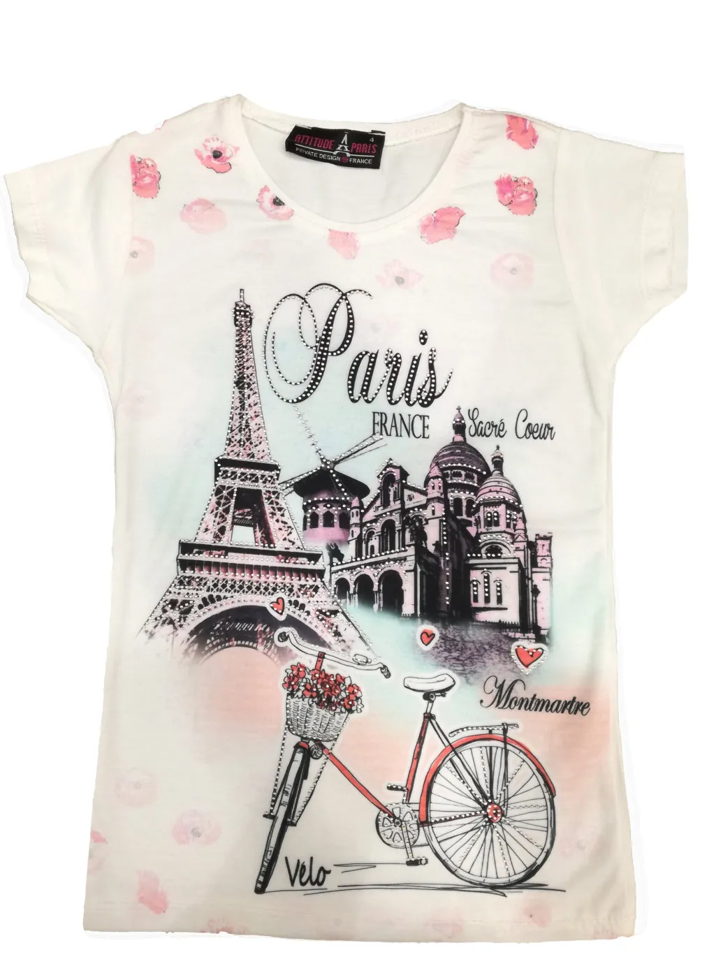 Tee shirt Paris Montmartre à vélo