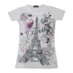Tee shirt Paris Tour Eiffel "La violette"