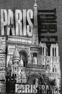 Tee shirt Paris Tour Eiffel monuments fashion