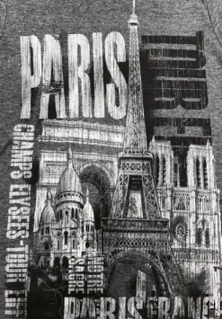 Tee shirt Paris Tour Eiffel monuments fashion