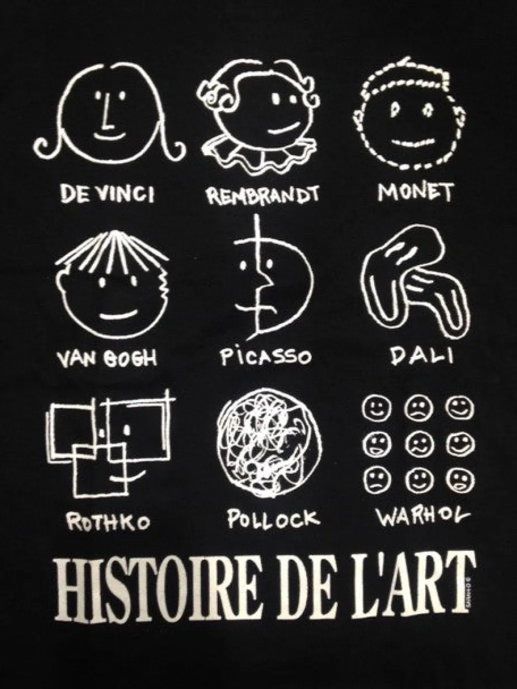 Tee shirt souvenir "HISTOIRE DE L'ART"