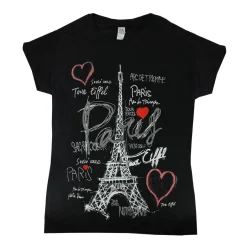 Tee shirt Tour Eiffel coeur Paris