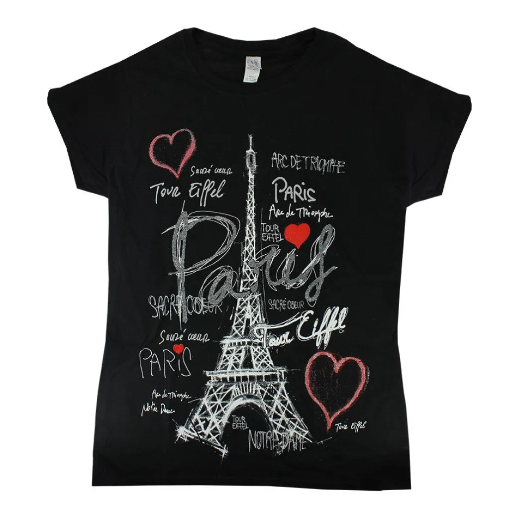 Tee shirt Tour Eiffel coeur Paris